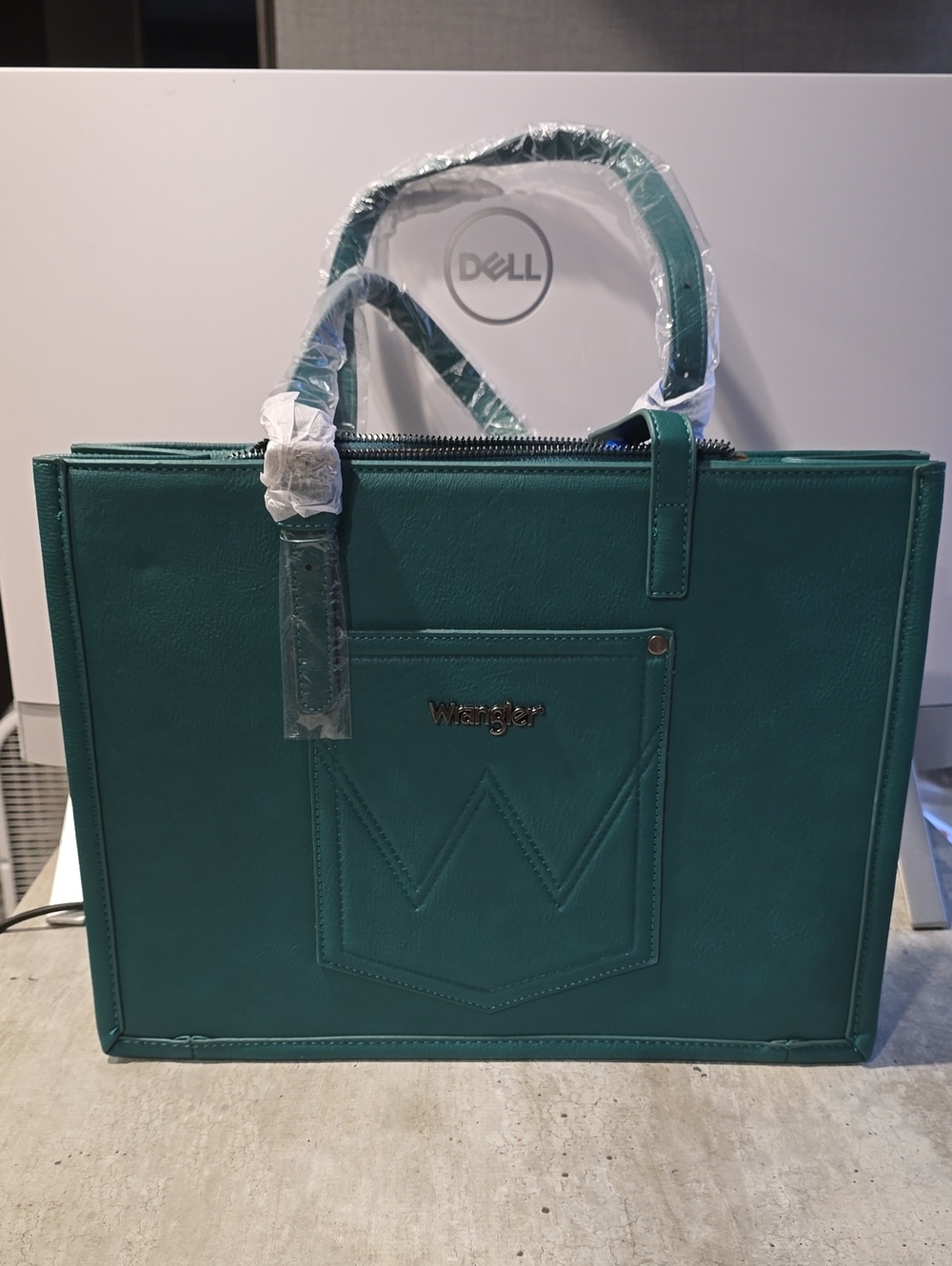 Wrangler Teal Green Structured Tote